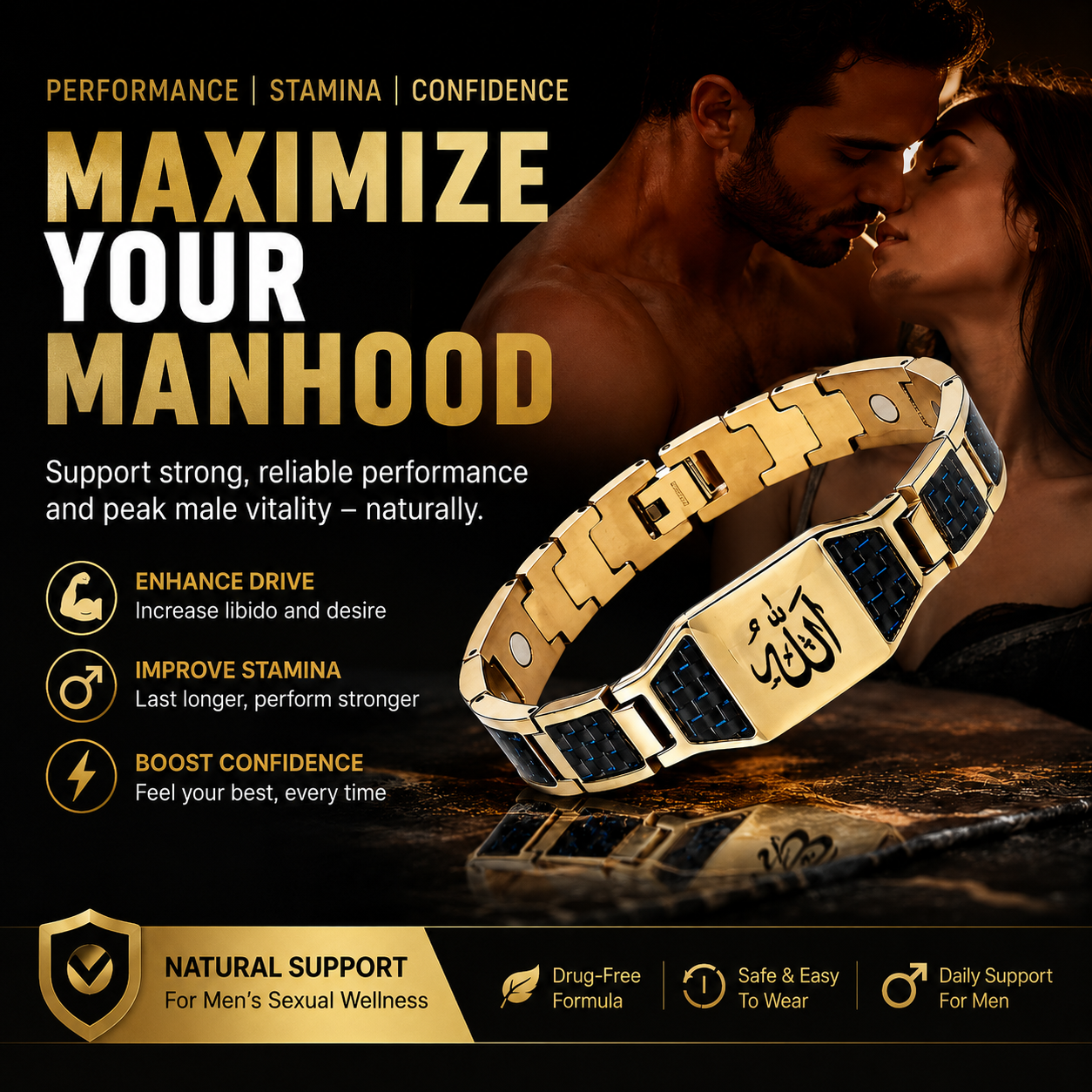 🔥Men’s Strength & Vitality Bracelet💪Upgrade Your Energy, Style, and Confidence