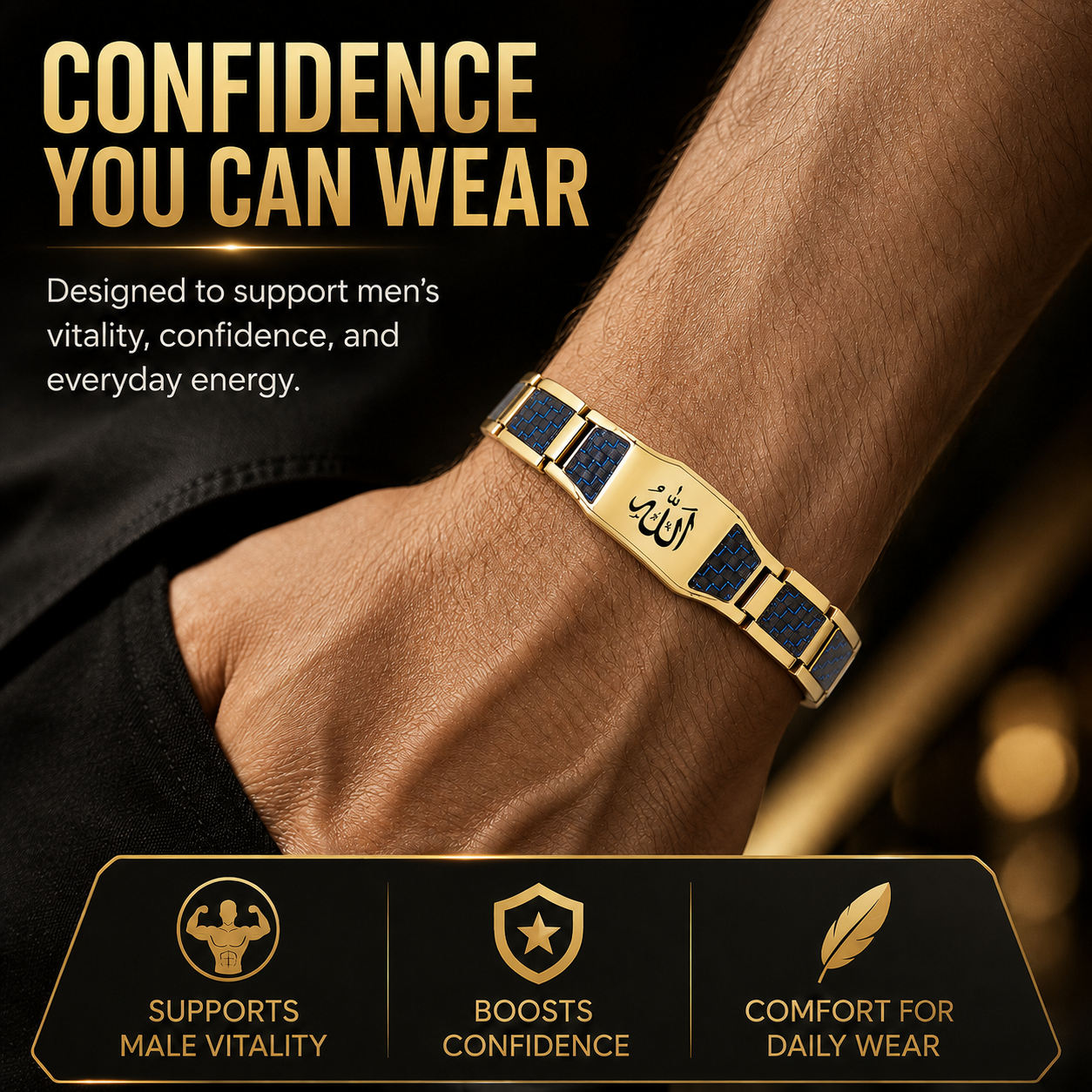 🔥Men’s Strength & Vitality Bracelet💪Upgrade Your Energy, Style, and Confidence